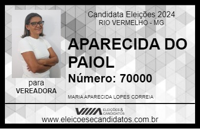 Candidato APARECIDA DO PAIOL 2024 - RIO VERMELHO - Eleições