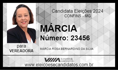 Candidato MÁRCIA 2024 - CONFINS - Eleições