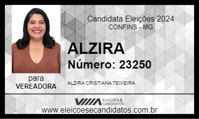 Candidato ALZIRA 2024 - CONFINS - Eleições