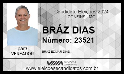 Candidato BRÁZ DIAS 2024 - CONFINS - Eleições