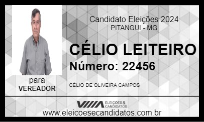 Candidato CÉLIO LEITEIRO 2024 - PITANGUI - Eleições