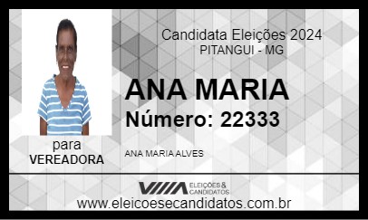 Candidato ANA MARIA 2024 - PITANGUI - Eleições