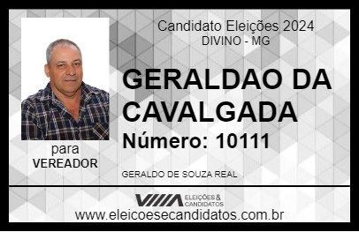 Candidato GERALDAO DA CAVALGADA 2024 - DIVINO - Eleições