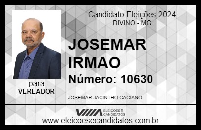 Candidato JOSEMAR IRMAO 2024 - DIVINO - Eleições