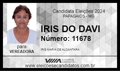 Candidato IRIS DO DAVI 2024 - PAPAGAIOS - Eleições