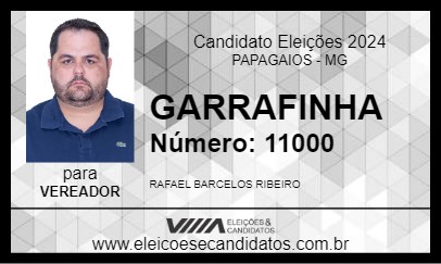 Candidato GARRAFINHA 2024 - PAPAGAIOS - Eleições