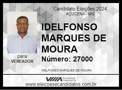 Candidato IDELFONSO 2024 - AÇUCENA - Eleições