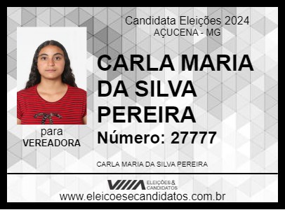 Candidato CARLA MARIA 2024 - AÇUCENA - Eleições