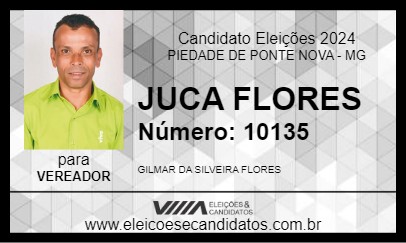 Candidato JUCA FLORES 2024 - PIEDADE DE PONTE NOVA - Eleições