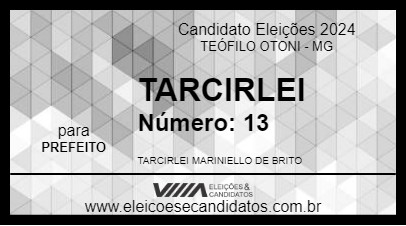 Candidato TARCIRLEI 2024 - TEÓFILO OTONI - Eleições