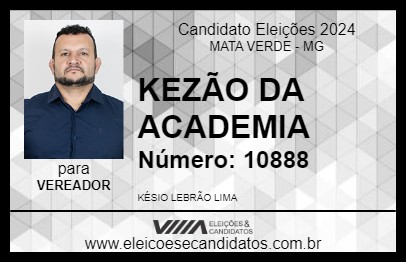 Candidato KEZÃO DA ACADEMIA 2024 - MATA VERDE - Eleições