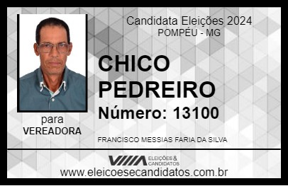 Candidato CHICO PEDREIRO 2024 - POMPÉU - Eleições