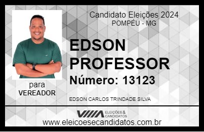 Candidato EDSON PROFESSOR 2024 - POMPÉU - Eleições