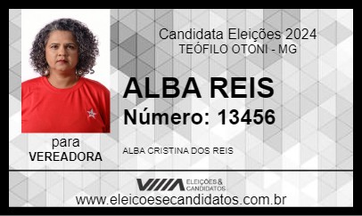 Candidato ALBA REIS 2024 - TEÓFILO OTONI - Eleições