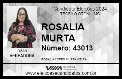 Candidato ROSALIA MURTA 2024 - TEÓFILO OTONI - Eleições