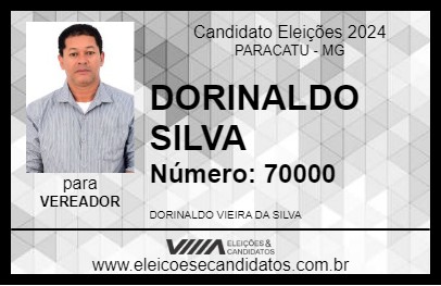 Candidato DORINALDO SILVA 2024 - PARACATU - Eleições