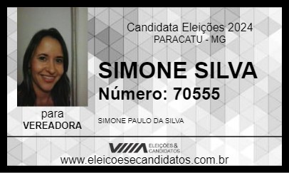 Candidato SIMONE SILVA 2024 - PARACATU - Eleições