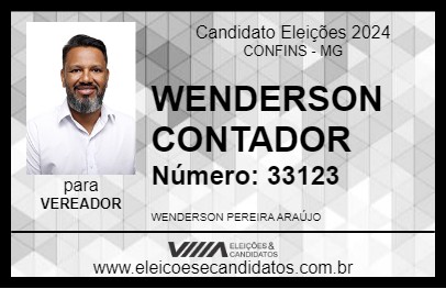 Candidato WENDERSON CONTADOR 2024 - CONFINS - Eleições