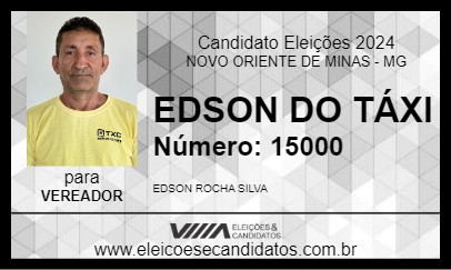 Candidato EDSON DO TÁXI 2024 - NOVO ORIENTE DE MINAS - Eleições