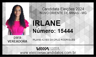 Candidato IRLANE 2024 - NOVO ORIENTE DE MINAS - Eleições