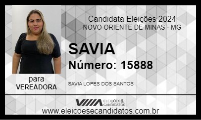 Candidato SAVIA 2024 - NOVO ORIENTE DE MINAS - Eleições