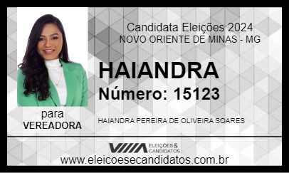 Candidato HAIANDRA 2024 - NOVO ORIENTE DE MINAS - Eleições