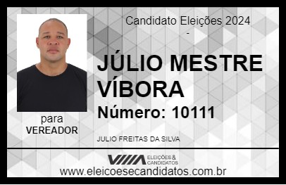 Candidato JÚLIO MESTRE VÍBORA  2024 - ITUIUTABA - Eleições