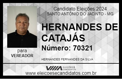 Candidato HERNANDES DE CATAJÁS 2024 - SANTO ANTÔNIO DO JACINTO - Eleições