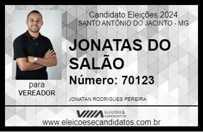 Candidato JONATAS DO SALÃO 2024 - SANTO ANTÔNIO DO JACINTO - Eleições