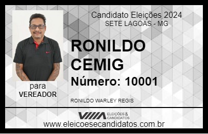 Candidato RONILDO 2024 - SETE LAGOAS - Eleições