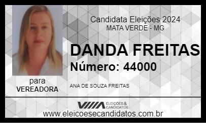 Candidato DANDA FREITAS 2024 - MATA VERDE - Eleições