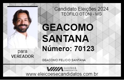 Candidato GEACOMO SANTANA 2024 - TEÓFILO OTONI - Eleições