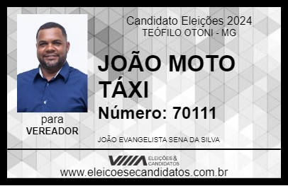 Candidato JOÃO MOTO TÁXI 2024 - TEÓFILO OTONI - Eleições