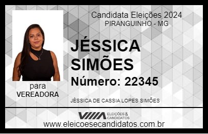 Candidato JÉSSICA SIMÕES 2024 - PIRANGUINHO - Eleições