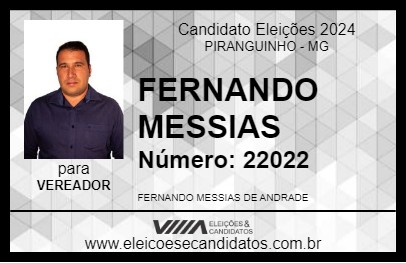 Candidato FERNANDO MESSIAS 2024 - PIRANGUINHO - Eleições