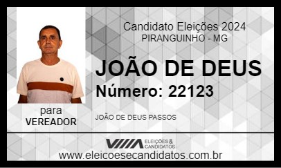 Candidato JOÃO DE DEUS 2024 - PIRANGUINHO - Eleições