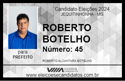 Candidato ROBERTO BOTELHO 2024 - JEQUITINHONHA - Eleições