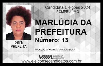 Candidato MARLÚCIA SILVA 2024 - POMPÉU - Eleições