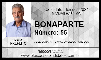 Candidato BONAPARTE 2024 - MARAVILHAS - Eleições