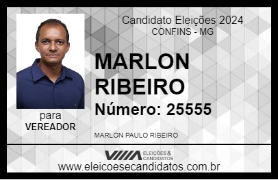 Candidato MARLON RIBEIRO 2024 - CONFINS - Eleições