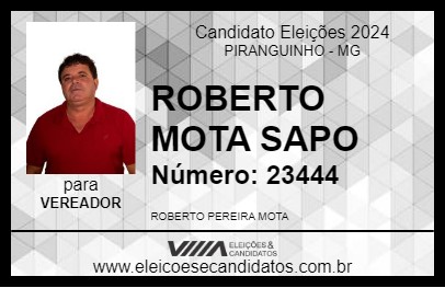 Candidato ROBERTO MOTA  SAPO 2024 - PIRANGUINHO - Eleições