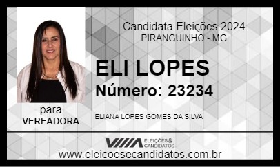 Candidato ELI LOPES 2024 - PIRANGUINHO - Eleições