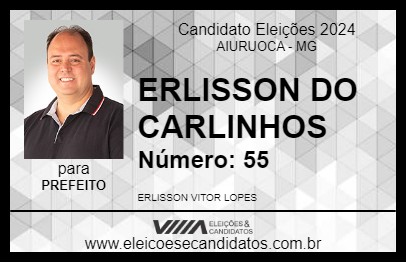 Candidato ERLISSON DO CARLINHOS 2024 - AIURUOCA - Eleições