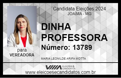 Candidato DINHA PROFESSORA 2024 - JOAÍMA - Eleições