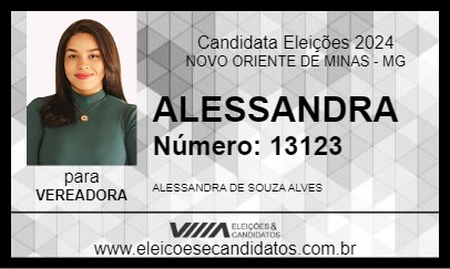 Candidato ALESSANDRA 2024 - NOVO ORIENTE DE MINAS - Eleições