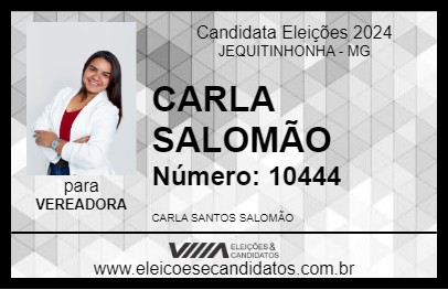 Candidato CARLA SALOMÃO 2024 - JEQUITINHONHA - Eleições