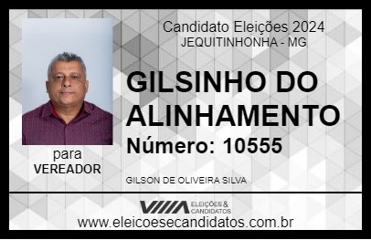 Candidato GILSINHO DO ALINHAMENTO 2024 - JEQUITINHONHA - Eleições