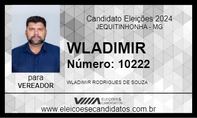 Candidato WLADIMIR 2024 - JEQUITINHONHA - Eleições