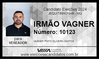 Candidato IRMÃO VAGNER 2024 - JEQUITINHONHA - Eleições