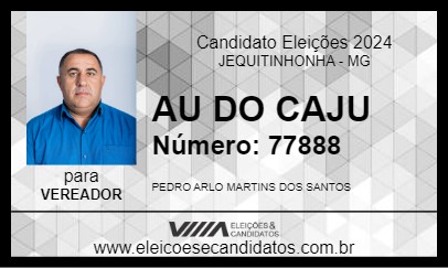 Candidato AU DO CAJU 2024 - JEQUITINHONHA - Eleições